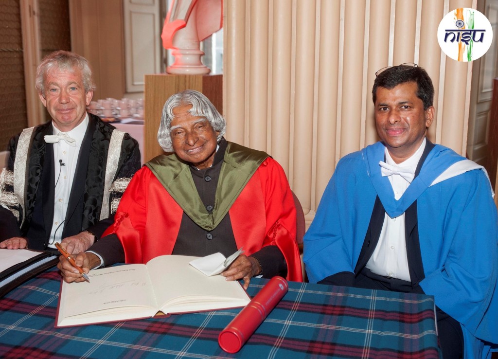 Abdul Kalam with his honorary degree