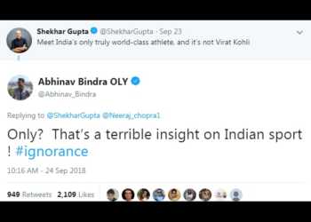 shekhar gupta athletes indian