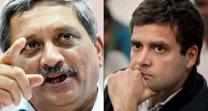 parikar, rahul gandhi