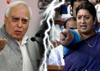 Alert BJP supporter foils Kapil Sibal’s plans of attacking Smriti Irani, forces him to delete tweet