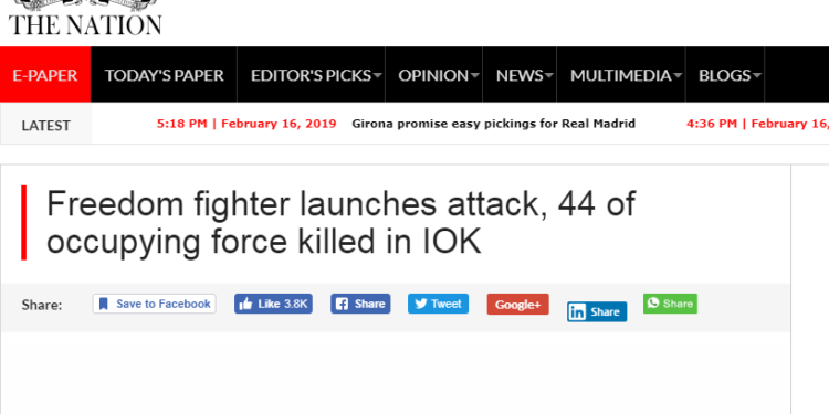 Pakistani Media, Pulwama