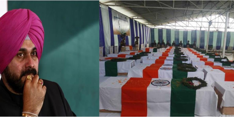 Navjot Sidhu, Pulwama, Funeral
