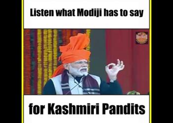 Modiji stands with aspirations of lakhs of Kashmiri Pandit!
