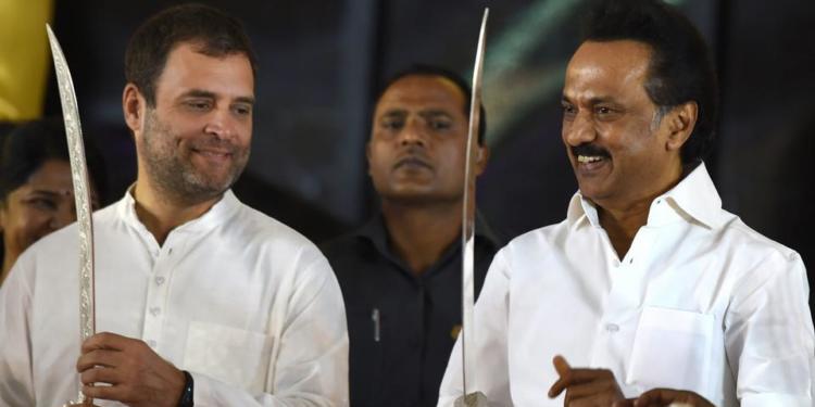 While DMK tries to shed anti-Hindu image, ally Rahul Gandhi invokes Periyar in his speech