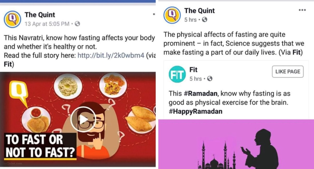 Quint, Ramzan, Navratri, fasting