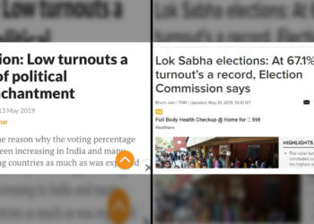 Despite highest voter turnout in 2019, prominent journalist peddles agenda citing low voter turnout
