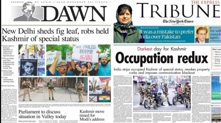 pakistani media, article 370