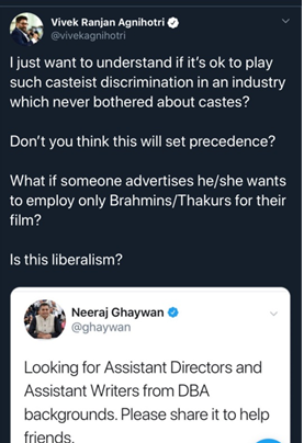 Vivek agnihotri, Neeraj Ghaywan, Article 15