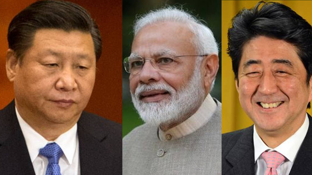 Modi, Shinzo Abe, XI Jinping