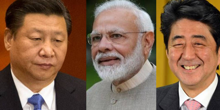Modi, Shinzo Abe, XI Jinping
