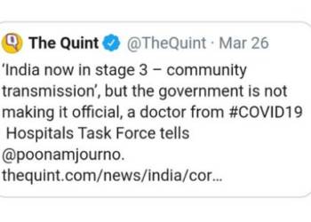 The Quint Coronavirus fake news