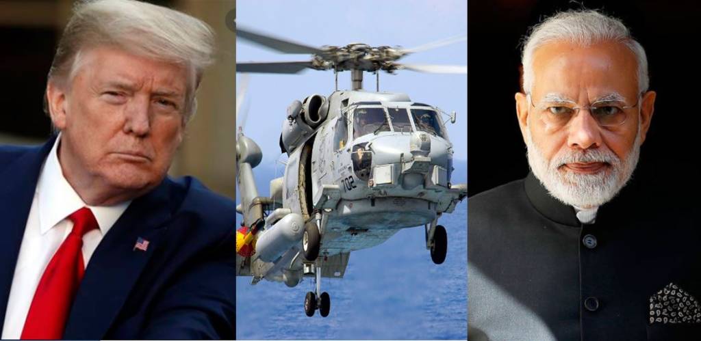 Seahawk helicopters, US navy, indian navy, trump, modi