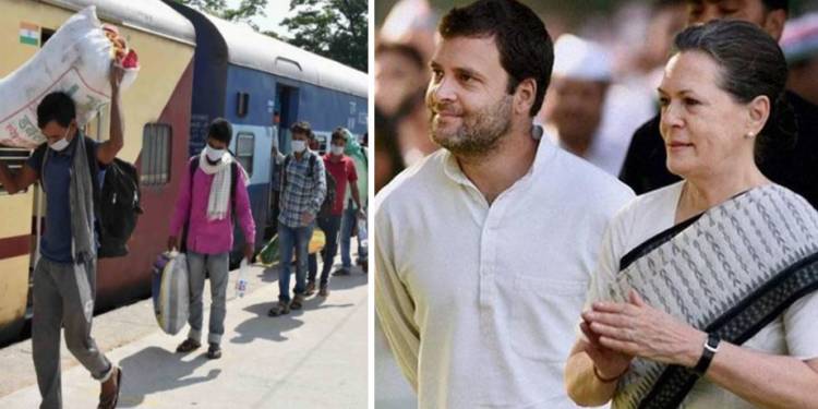 congress migrants train tickets