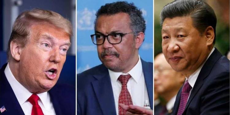 Trump, Tedros, WHO, Xi Jinping