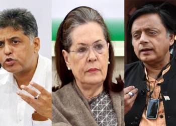 Sonia Gandhi, Manish Tewari,