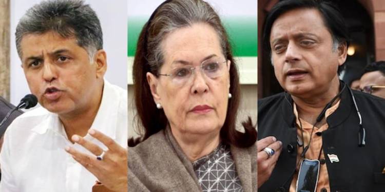 Sonia Gandhi, Manish Tewari,