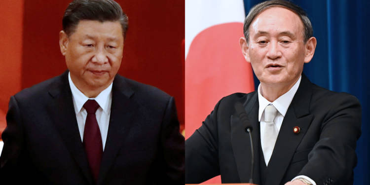 Yoshihide Suga, Xi Jinping