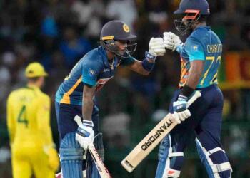 Pathum Nissanka celebrating four