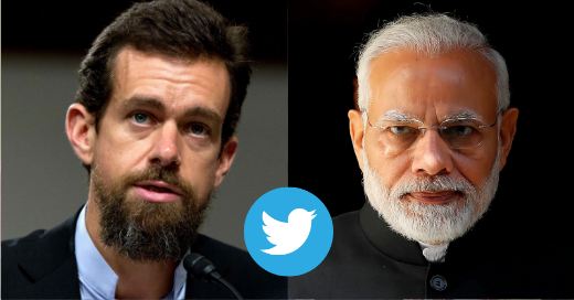 Twitter, Modi government