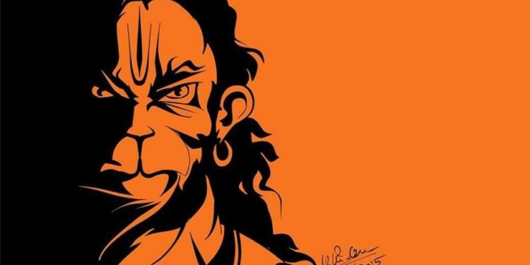 warrior angry hanuman