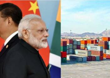 India, China, cargo containers