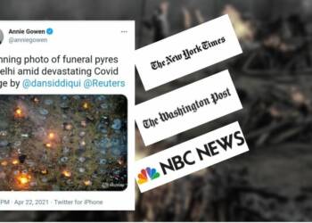 Western liberal media is sharing images of India’s crematoriums with great mirth and joy