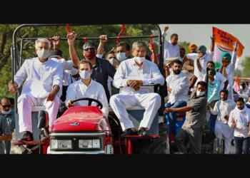 Rahul gandhi, tractor