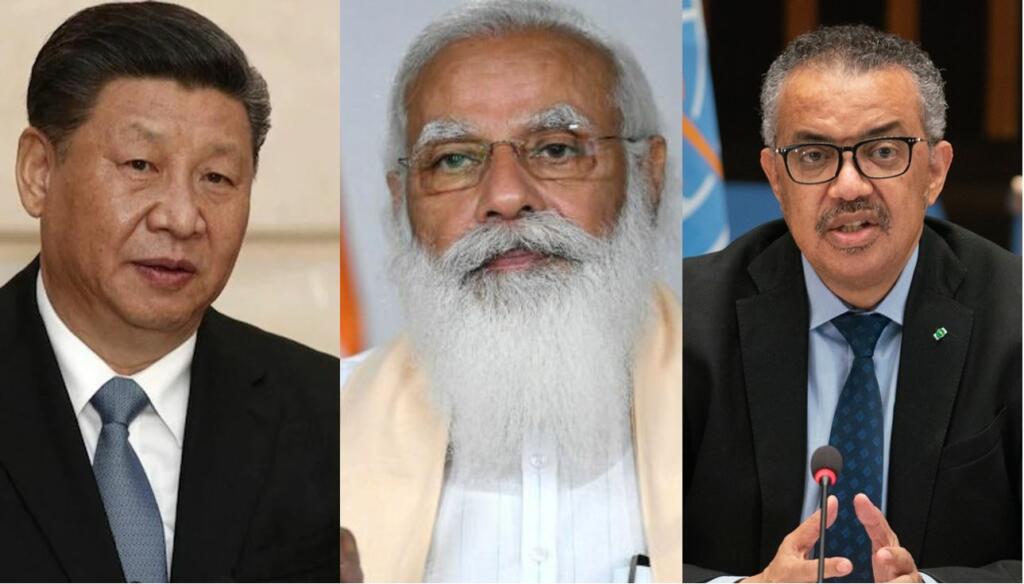 Modi, WHO, Jinping, China,