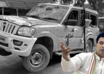 Biplab Deb is a simple man. He sees TMC goons. He gets them bashed up