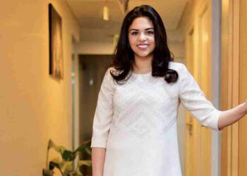 Deepanjali Dalmia in white kurti