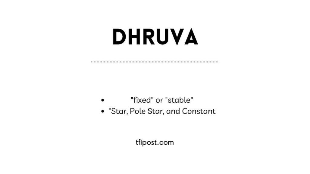 Dhruva Name Meaning star and stable