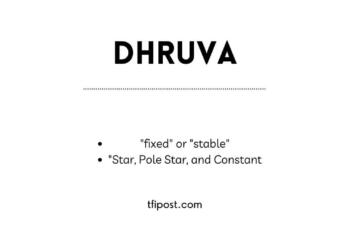 Dhruva Name Meaning star and stable