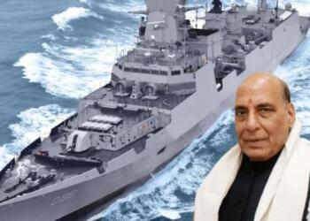 Rajnath Singh, INS Vishakhapatnam Naval Destroyer, Make In India