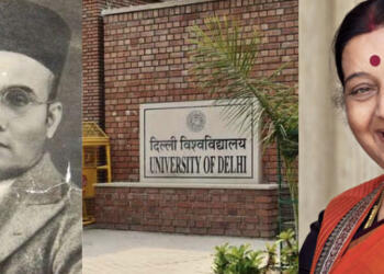 In a revolutionary move, Delhi University to name two new colleges after Vinayak Damodar Savarkar and Sushma Swaraj