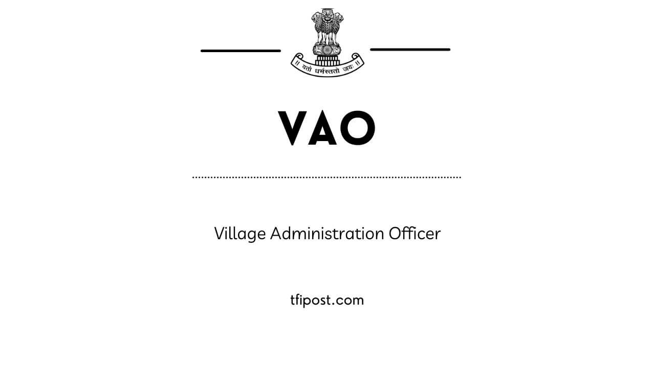 Vao Full Form In Tamil Meaning