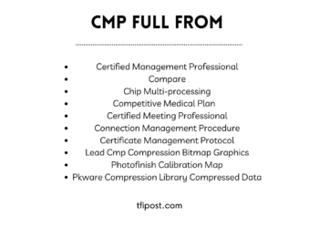 CMP full form table