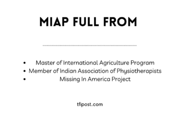 MIAP full form table