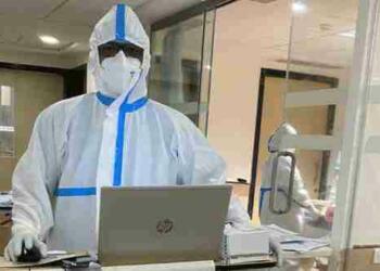 dr mehul shah in PPE kit