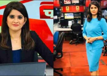 Pratima Mishra hosting a show