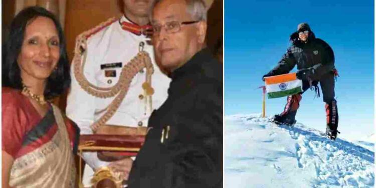 Premlata Agarwal with president Pranav Mukherjee