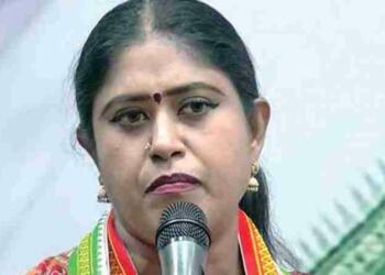 S Vijayadharani answering questions in press conference