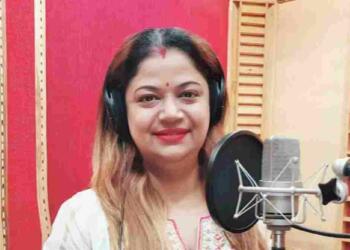 Tapu Mishra Recording a song