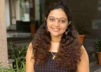 Aswathy Sreekanth in her apartment