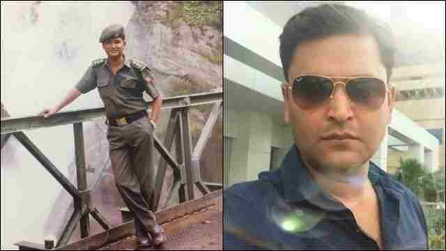 Major Gaurav Arya in army dress when he was young