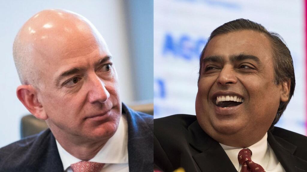 Mukesh Ambani Amazon Jeff Bezos Reliance Retail