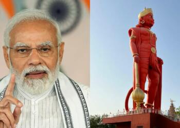 modi statue hanuman