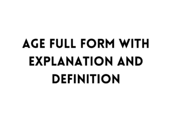 AGE full form and meaning table