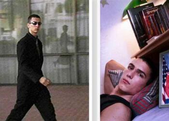 Jonathan James in black dress