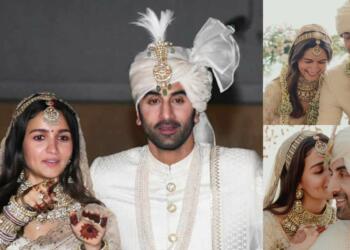 wedding photo of ranbir alia