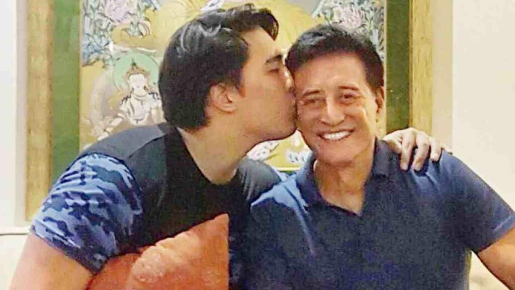 Rinzing Denzongpa with his father